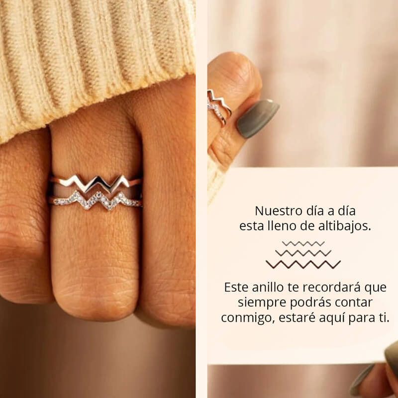 Anillo "Arriba y Abajo" con Tarjeta dedicada - OFERTA 2x1